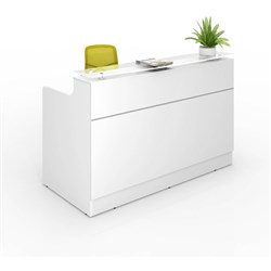 Classic Reception Counter 1800W x 850D x 1150mmH White